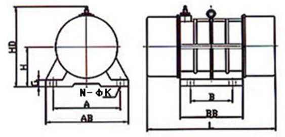 振動(dòng)電機(jī)安裝尺寸